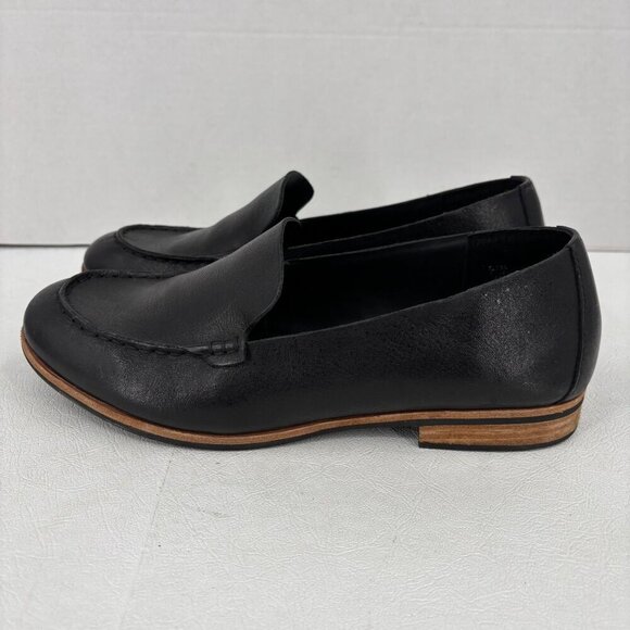 Kork-Ease Meg Leather Loafers Womens Size 8.5 Black Low Block Heel Flat Slip On - Picture 4 of 10